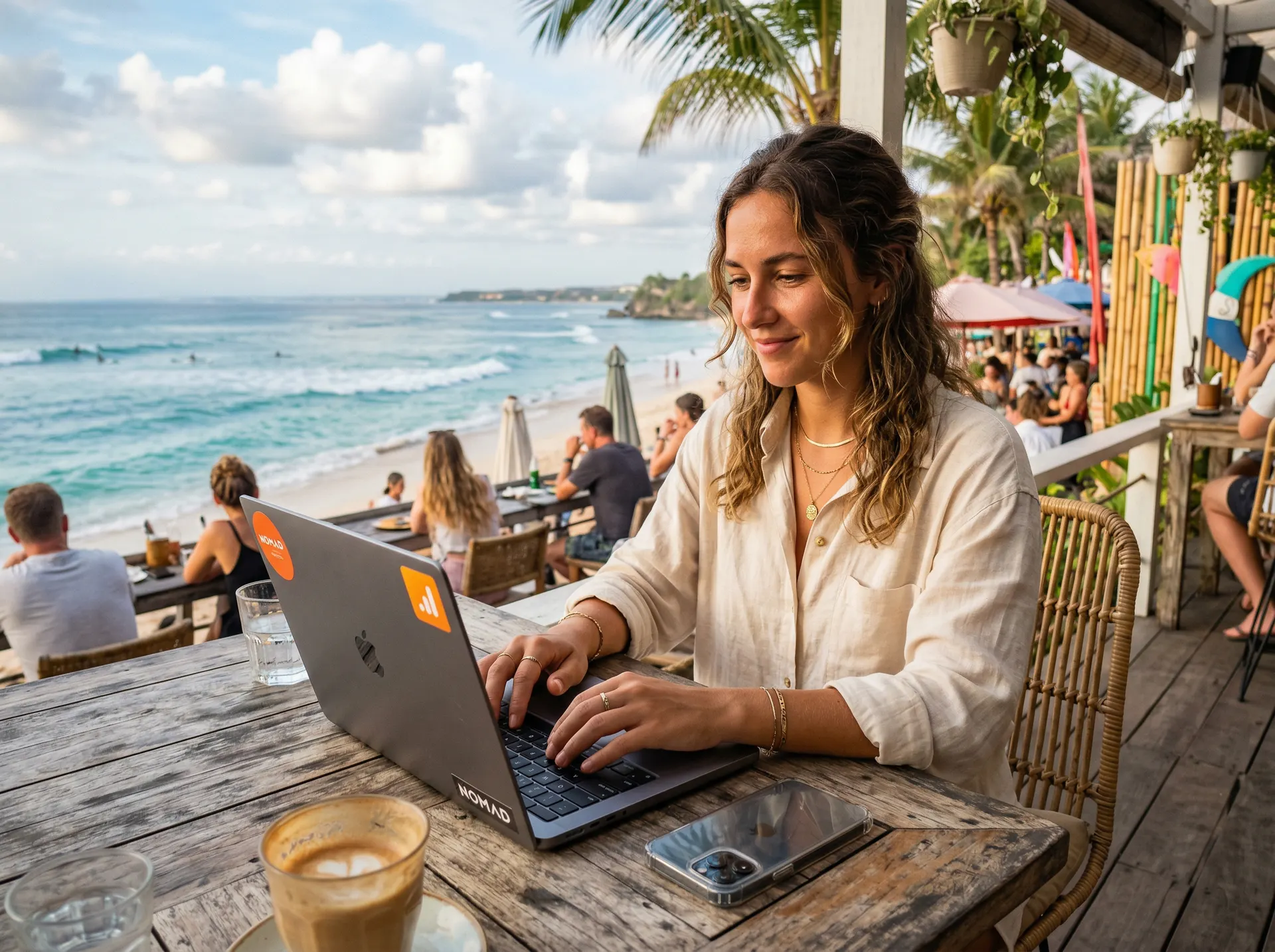 Remote Work am Strand