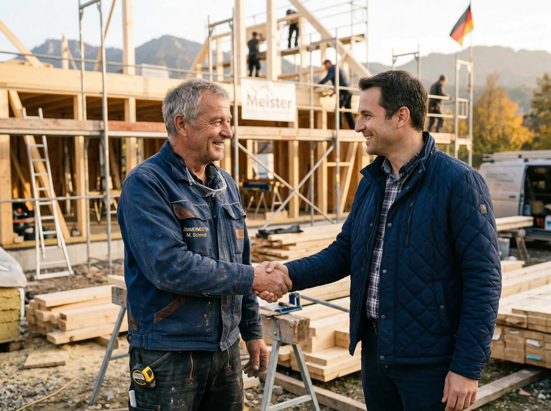 Handwerker gewinnt neuen Kunden